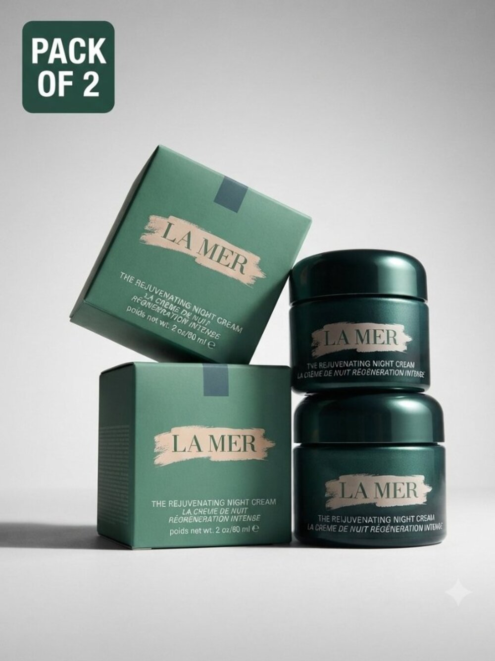 La Mer Rejuvenating Night Cream 2oz Lot of 2 New Sealed Luxury Skincare